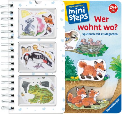 Wer wohnt wo?, - mit Magnetteilen, 10 Seiten,
