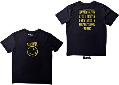Nirvana Unisex T-Shirt - Flower Sniffin (Back Print)