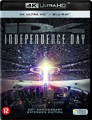 Independence Day (1996) (Edizione 20° Anniversario, Extended Edition, Versione Cinema, 4K Ultra HD + Blu-ray)