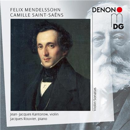 Felix Mendelssohn-Bartholdy (1809-1847), Camille Saint-Saëns (1835-1921), Jean-Jacques Kantorow & Jacques Rouvier - Violin Sonatas (2 CDs)