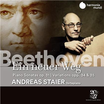 Ludwig van Beethoven (1770-1827) & Andreas Staier (*1955) - Piano sonatas op 31 - Variations opp.34 + 35