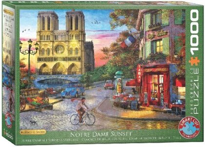 Notre Dame Sunset - 1000 Teile Puzzle