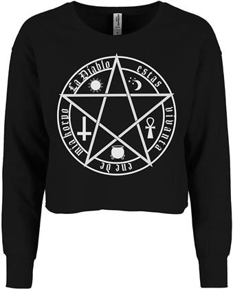 The Devil Is Living In My Flesh - Girlie Cropped Sweat Shirt