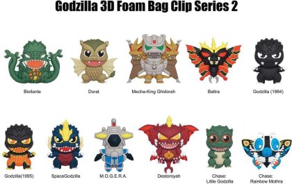 Godzilla 3D PVC-Taschenanhänger Series 2 Display (24)
