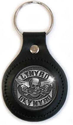 Lynyrd Skynyrd Keychain - Biker Logo (Leather Fob)