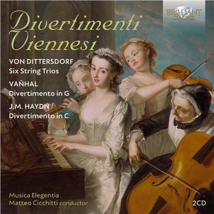 Musica Elegentia, Carl Ditters Von Dittersdorf (1739-1799), Johann Baptist Vanhal (1739-1813), Joseph Haydn (1732-1809) & Matteo Cicchitti - Divertimenti Viennesi (2 CDs)