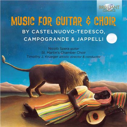 Mario Castelnuovo-Tedesco (1895-1968), Nicola Campogrande, Nicola Jappelli, Timothy J. Krueger, Nicolo Spera, … - Muisc For Guitar & Choir