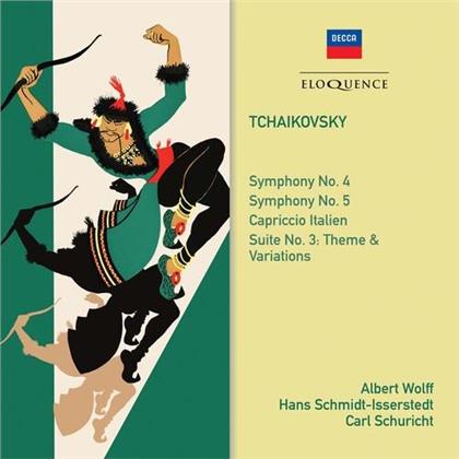 Albert Wolff, Hans Schmidt-Isserstedt, Peter Iljitsch Tschaikowsky (1840-1893) & Carl Schuricht - Symphonies 4 & 5 (Eloquence Australia)