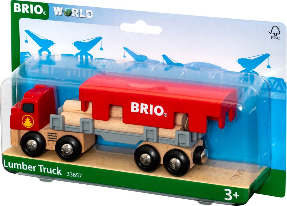 BRIO World - Holztransporter mit Magnetladung