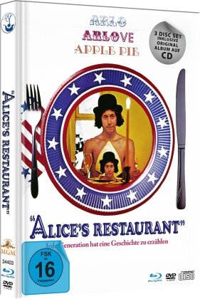 Alice`s Restaurant (1969) (Limited Edition, Mediabook, Blu-ray + DVD + CD)