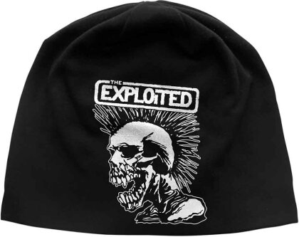 The Exploited Unisex Beanie Hat - Mohican Skull