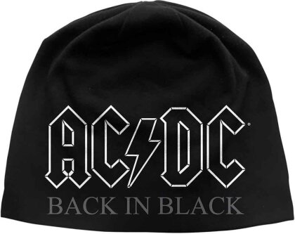 Ac/Dc: Rock Off - Back In Black Discharge Print (Berretto)