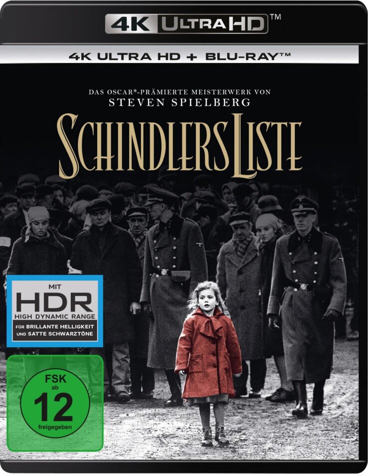 Schindlers Liste (1993) (Remastered, 4K Ultra HD + 2 Blu-rays)
