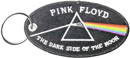 Pink Floyd Keychain - Dark Side of the Moon Oval Black Border (Double Sided)