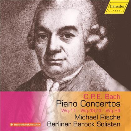 Berliner Barock Solisten, Carl Philipp Emanuel Bach (1714-1788) & Michael Rische - Piano Concertos Wq. 11, Wq.43/4, Wq.24