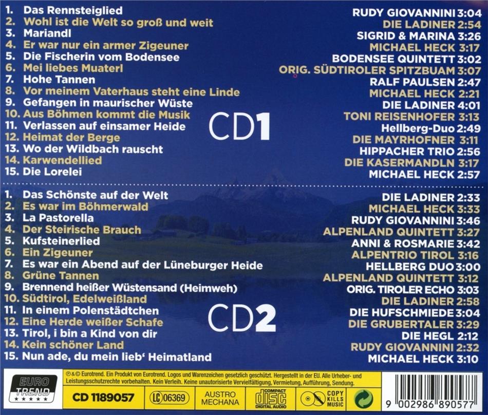 30 Unvergessene Heimatlieder 2 Cd Cede Com