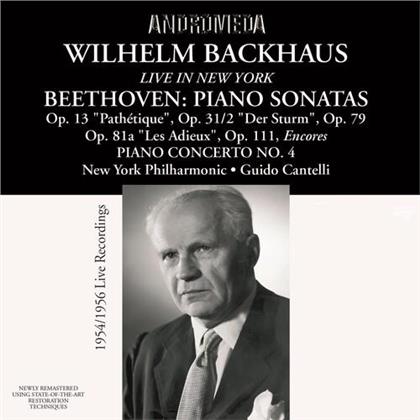 Ludwig van Beethoven (1770-1827), Guido Cantelli, Wilhelm Backhaus & New York Philharmonic - Piano Sonatas, Piano Concerto 4 - Live in New York