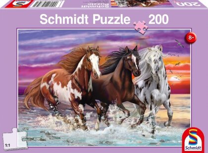 Wildes Pferde-Trio - 200 Teile Puzzle