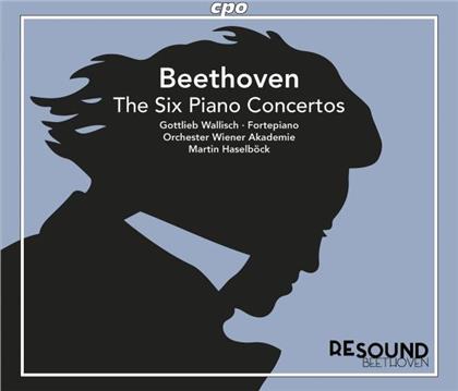 Ludwig van Beethoven (1770-1827), Martin Haselböck, Gottlieb Wallisch & Orchester Wiener Akademie - The Six Piano Concertos (3 CDs)