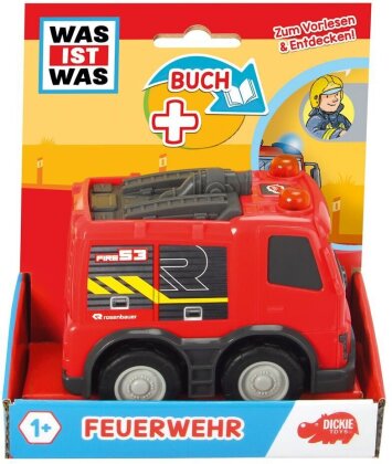 WAS IST WAS Dickie Toys - Feuerwehr Set (Fahrzeug + Buch)