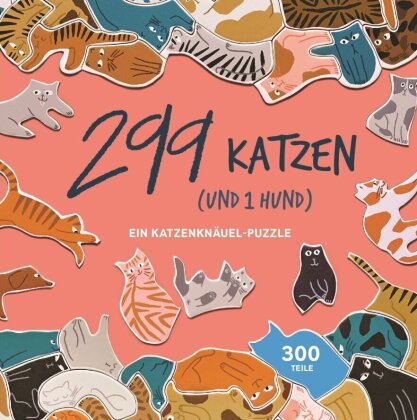 299 Katzen (und 1 Hund) - Puzzle 300 Teile