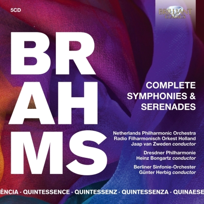 Johannes Brahms (1833-1897), Jaap van Zweden & Netherlands Philharmonic Orchestra - Complete Symphonies & Ser (5 CDs)