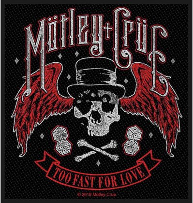 Motley Crue Woven Patch - Too Fast For Love (Standard)