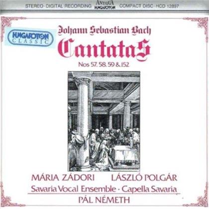 Savaria Vocal Ensemble, Johann Sebastian Bach (1685-1750), Pal Nemeth, Maria Zadori & Lászlo Polgár - Cantatas Nos 57 58 59 & 152