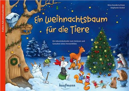 Ein Weihnachtsbaum für die Tiere - Buch-Adventskalender mit Fensterbild