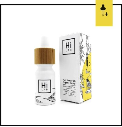 Hi Lab Full Spectrum Organic Hemp Oil 6% (10ml) - (6.1% CBD, 0% THC)