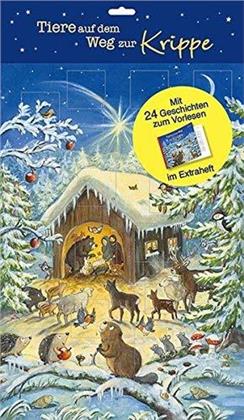 Tiere auf dem Weg zur Krippe - Türchen-Adventskalender mit Vorleseheft