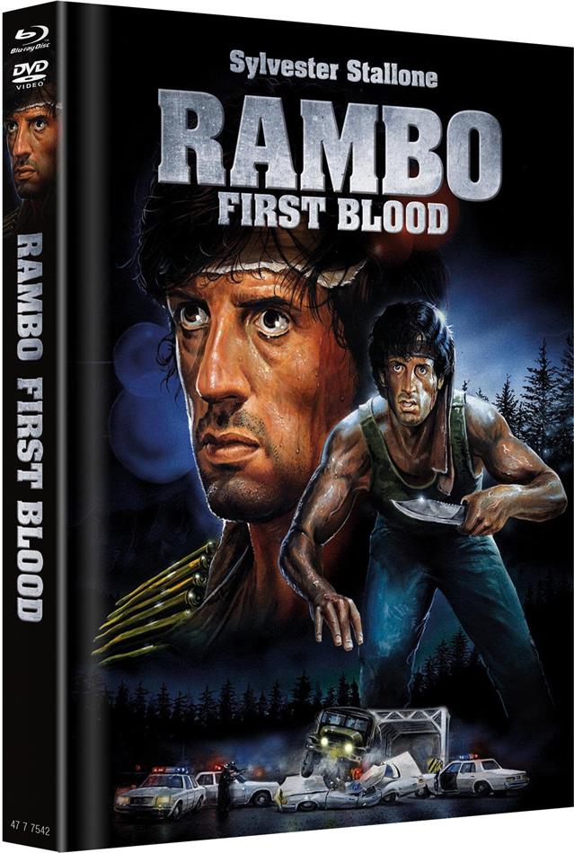 Rambo - First Blood (1982) (Cover A, Limited Edition, Mediabook, Blu-ray + DVD)