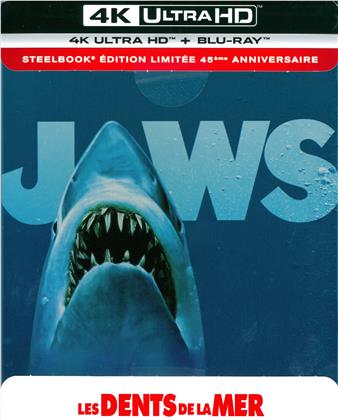Jaws - Les dents de la mer (1975) (45th Anniversary Edition, Limited Edition, Steelbook, 4K Ultra HD + Blu-ray)