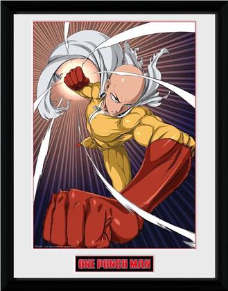 One Punch Man: Speed Punch - Framed Print