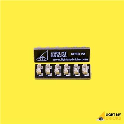 Light My Bricks - LED-Beleuchtungs 6-Fach Steckplatz für LmB (2x6 Port Erweiterung enthalten)