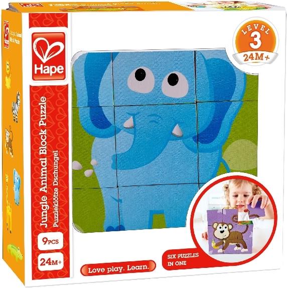 Dschungel - 9 Teile Blockpuzzle