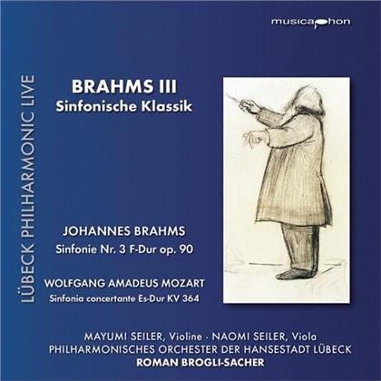 Johannes Brahms (1833-1897), Wolfgang Amadeus Mozart (1756-1791), Roman Brogli-Sacher, Mayumi Seiler, … - Brahms III - Sinfonische Klassik - Sinfonie 3 op. 90, Sinfonie Concertante KV 364 (Hybrid SACD)