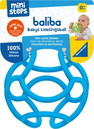 Ravensburger ministeps 4149 baliba - Flexibler Ball, Greifling und Beißring - Baby Spielzeug ab 0 Monate - blau