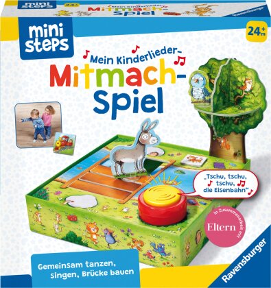 Ravensburger ministeps 4172 Mein Kinderlieder-Mitmachspiel, Lustiges Bewegungspiel mit 12 beliebten Kinderliedern - Spielzeug ab 2 Jahre