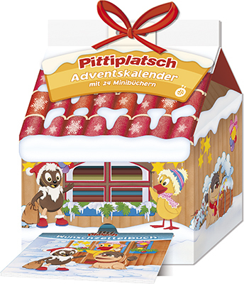 Pittiplatsch - Adventskalender Haus mit 24 Minibüchern