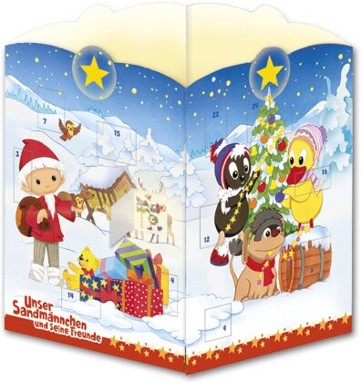 Trötsch Unser Sandmännchen Postkarte zum Aufstellen Windlicht-Adventskalender Sandmann
