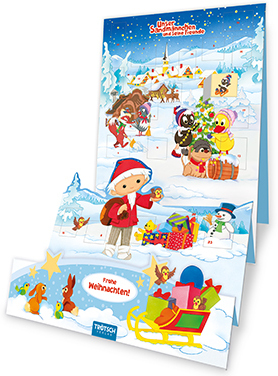 Unser Sandmännchen und seine Freunde - Frohe Weihnachten! Adventskalender zum Aufstellen