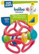 Ravensburger ministeps 4151 baliba Rasselball - Flexibler Greifling, Beißring und Babyrassel - Baby Spielzeug ab 3 Monate - rot
