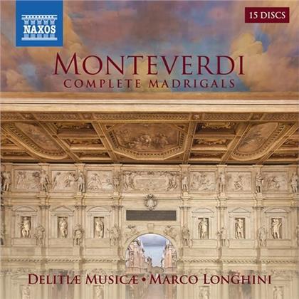 Delitiae Musicae, Claudio Monteverdi (1567-1643) & Marco Longhini - Complete Madrigals (15 CDs)