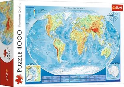 Große physische Landkarte - 4000 Teile Puzzle
