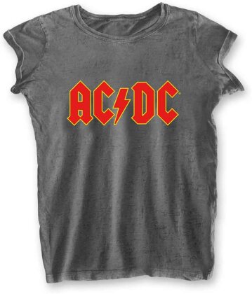 AC/DC Ladies T-Shirt - Logo (Burnout)