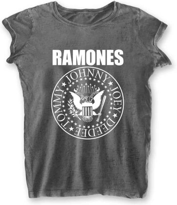 Ramones Ladies Tee - Presidential Seal (Burn Out)