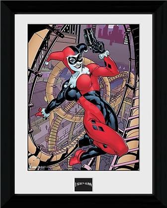 Batman Comic - Batman Comic Harley Quinn Framed Print 30cm x 40cm