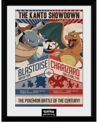 Pokemon: Red vs Blue - Framed Print 30cm x 40cm