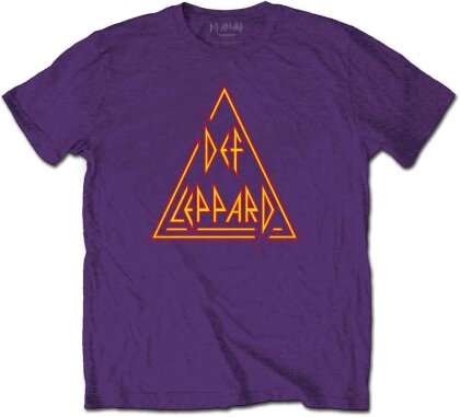 Def Leppard Unisex T-Shirt - Classic Triangle Logo (Purple)